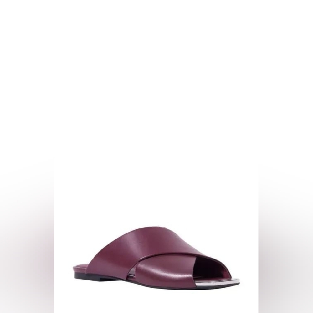 Katy Perry- The Checked in Slide Sandal - Cranberry- Size 10- NIB